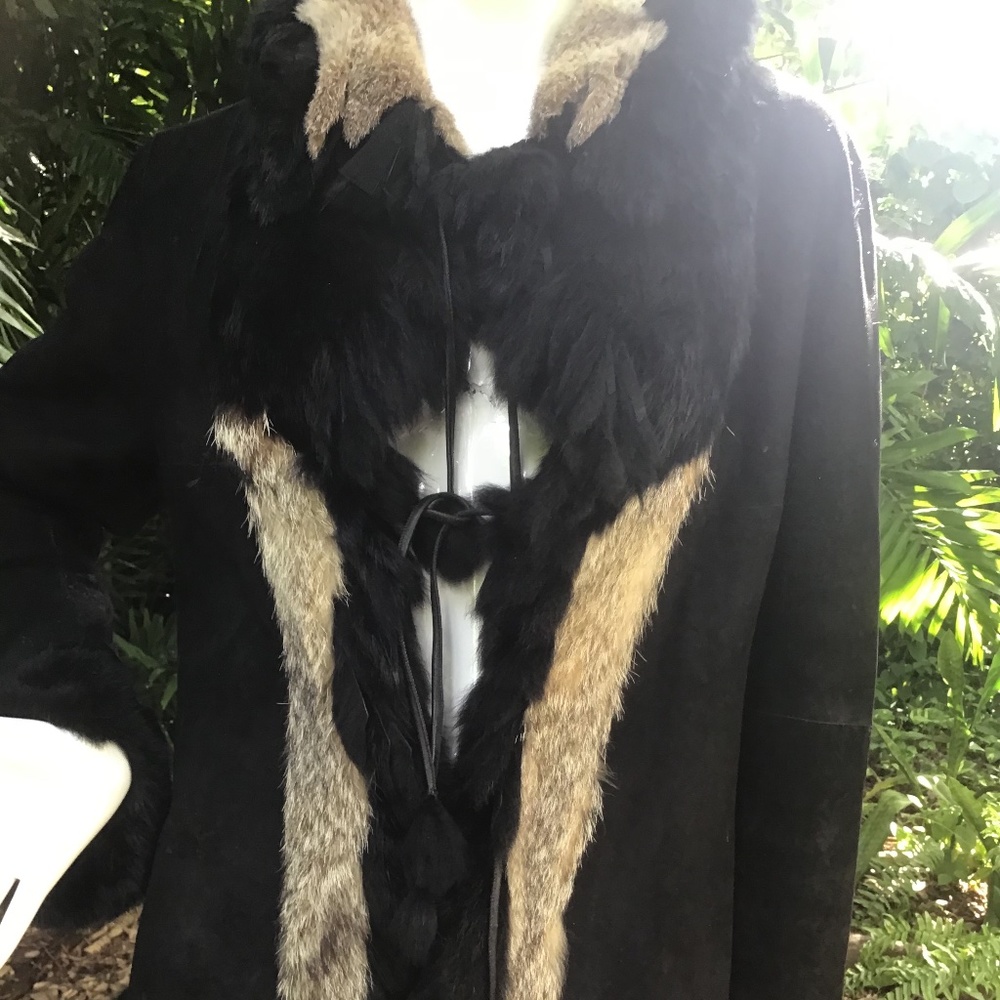 Italian suede and fur Jacket - Picture 3 of 14